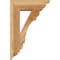Ekena Millwork Olympic Traditional Rough Sawn Bracket w/ Offset Brace, Western Red Cedar, 6"W x 16"D x 24"H BKT0604X16X24OLY01RWR - alternate 3